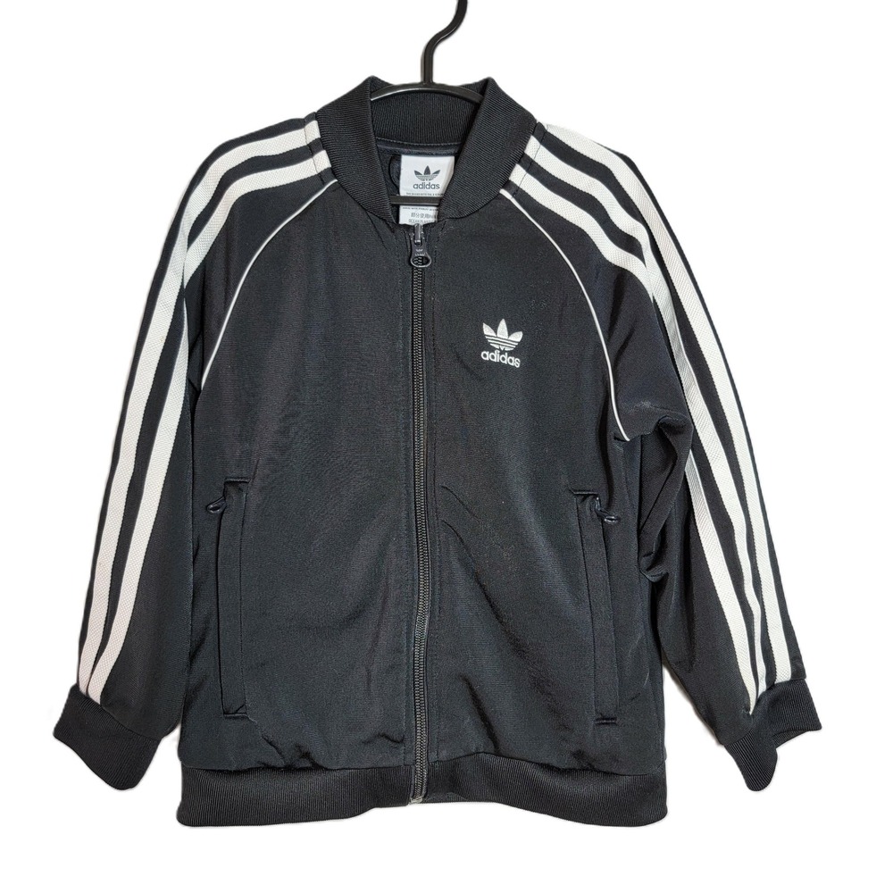 Adidas Boys SST Track Jacket Black White Primeblue Parley Size 5 GD2374